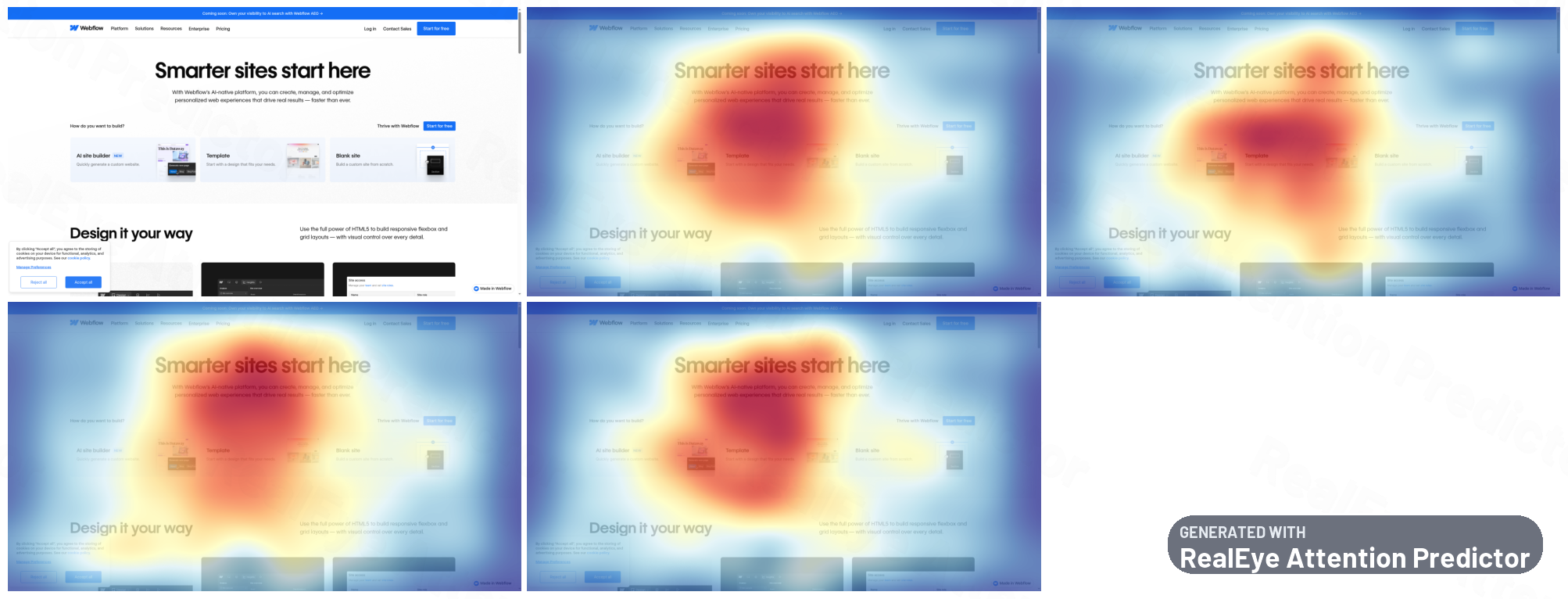 Webflow heatmap