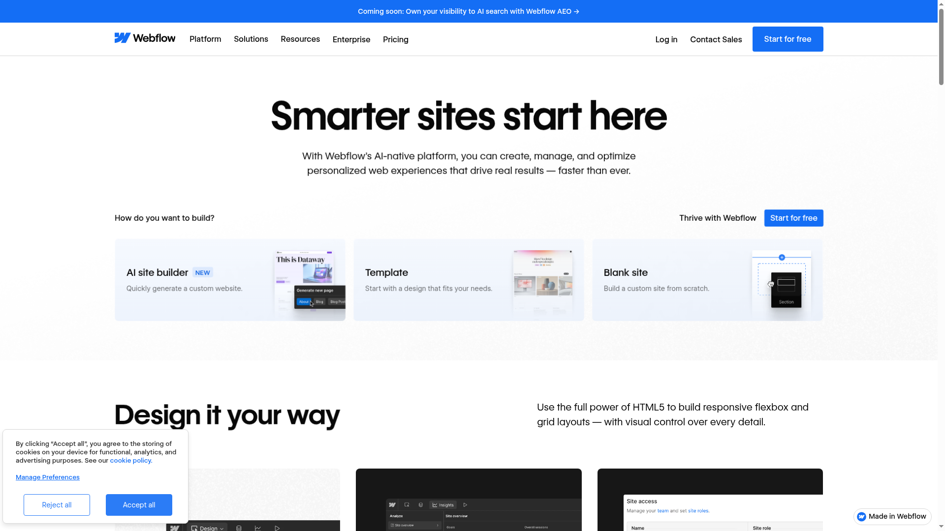 Webflow screenshot